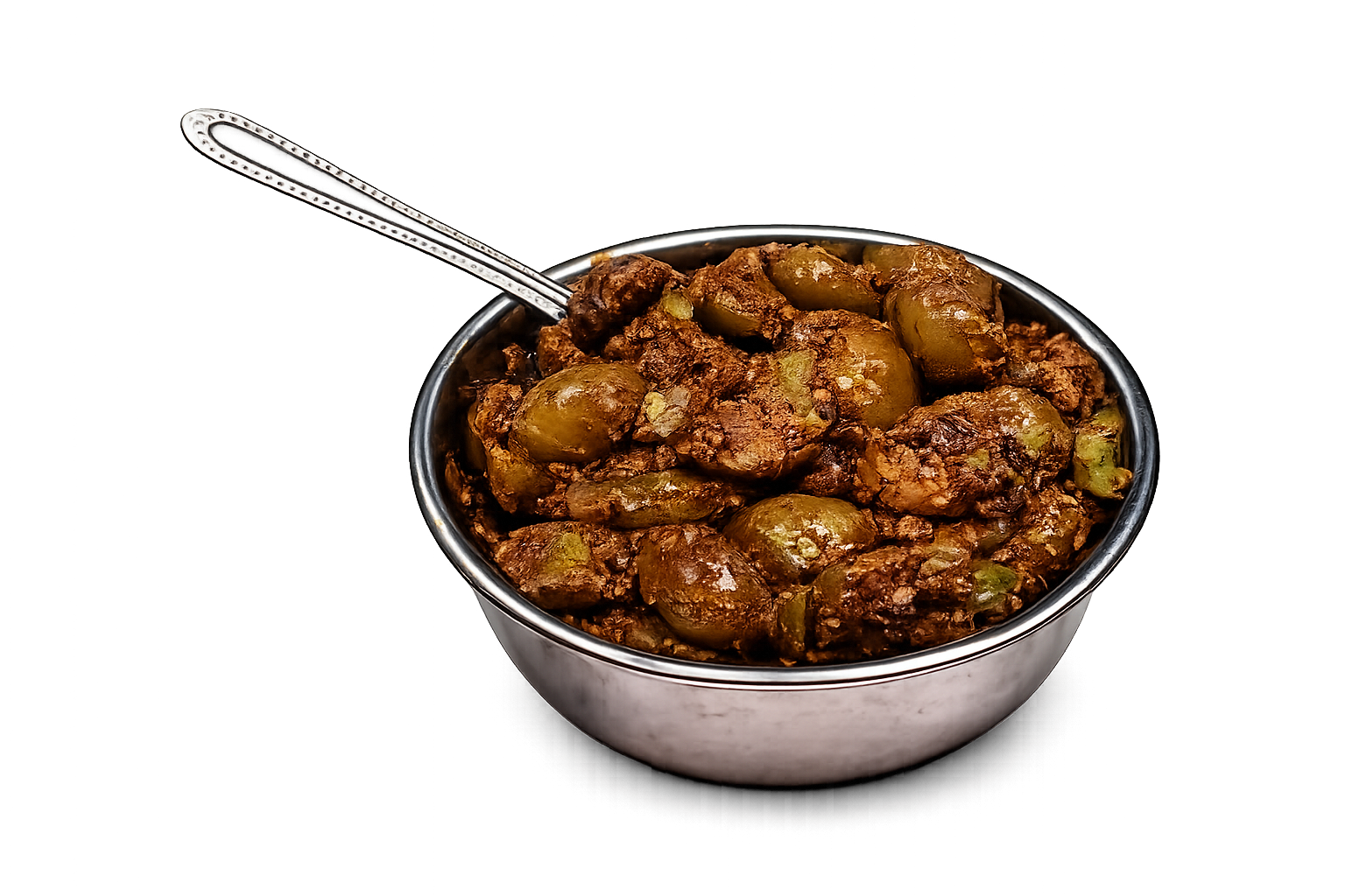 Hog Plum Pickle 2 Rasoi Achaar Amara Pickle (Hog Plum Pickle) served in a traditional stainless steel bowl, made with fresh hog plums, cold-pressed mustard oil, and authentic Indian spices.